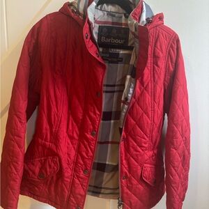 Barbour Dress Tartan Jacket with Gold Accents